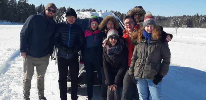 Gruppenfoto Ostfinnland Maerz 2018